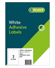 view Celcast 199.6 x 143.5 mm White Laser Inkjet Adhesive Labels - 200 Pack