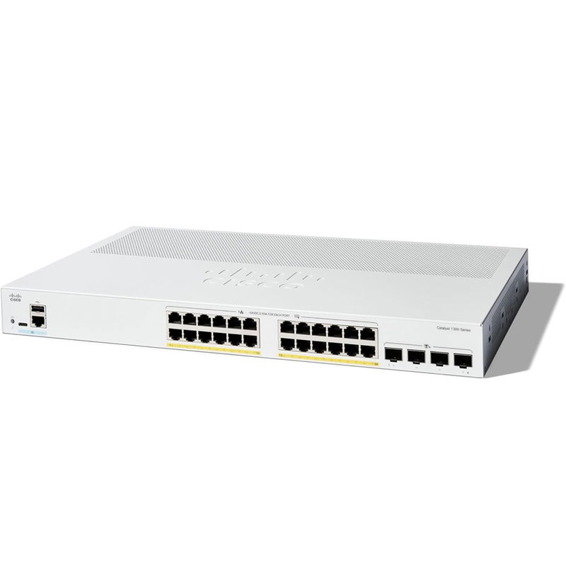 Cisco Catalyst 1300 24-port GE, PoE, 4x10G SFP+ Managed Switch
