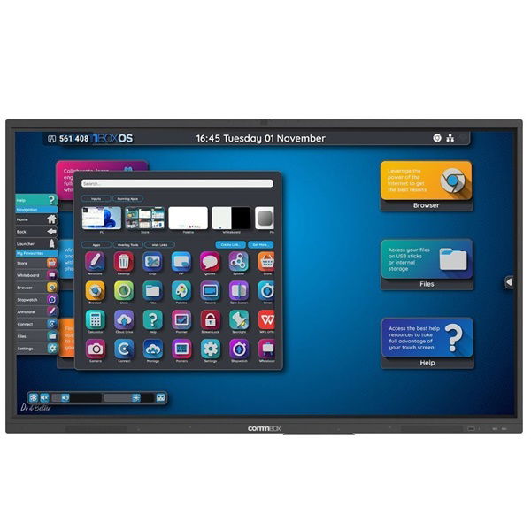 CommBox Classic S4 Plus 86 Inch 4K 3840 x 2160 400nit Touchscreen Interactive Display with Camera