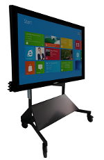 Commbox Combi Motorised Mobile Stand for up to 86 Inch Screens