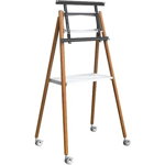 CommBox Easel Stylish Mobile Stand for 55-65 Inch Screens - White, Up to 50kg