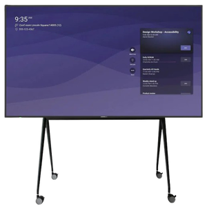 CommBox Meeting Room Display 55 Inch 3840x2160 4K 350nit 24/7 Direct Lit LED Commercial Display + Mobile Stand