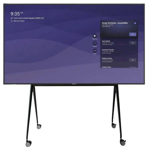 CommBox Meeting Room Display 55 Inch 3840x2160 4K 350nit 24/7 Direct Lit LED Commercial Display + Mobile Stand