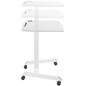 CommBox Roamer Height Adjustable Mobile Workstation - White