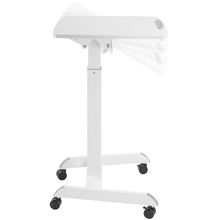 view CommBox Roamer Tilt Height Adjustable Mobile Workstation - White