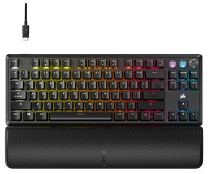 Corsair K70 Pro Tenkeyless MGX V2 switch RGB Wired Programmable Mechanical Gaming Keyboard with Palm Rest - Black