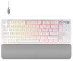 Corsair K70 Pro Tenkeyless MGX V2 switch RGB Wired Programmable Mechanical Gaming Keyboard with Palm Rest - White