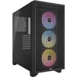 Corsair 3000D RGB Airflow Tempered Glass ATX Mid Tower Case with No PSU - Black
