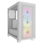 Corsair 3000D RGB Airflow Tempered Glass ATX Mid Tower Case with No PSU - White