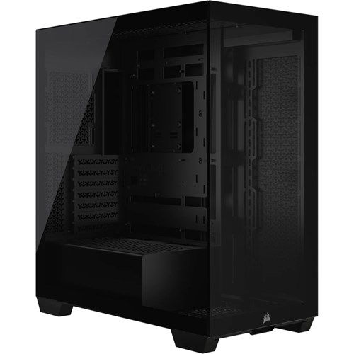 Corsair 3500X Tempered Glass Micro-ATX Mid-Tower Case with NO PSU - Black