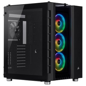 Corsair Crystal Series 680X RGB Mid Tower Case with Tempered Glass Panel - Black