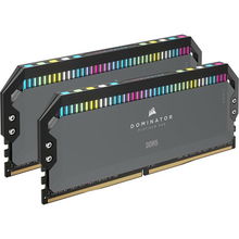 view Corsair Dominator Platinum RGB 32GB (2 x 16GB) DDR5 5600MT/s DIMM Memory with Heat Spreader - Grey