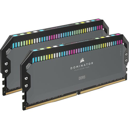 Corsair Dominator Platinum RGB 32GB (2 x 16GB) DDR5 5600MT/s DIMM Memory with Heat Spreader - Grey