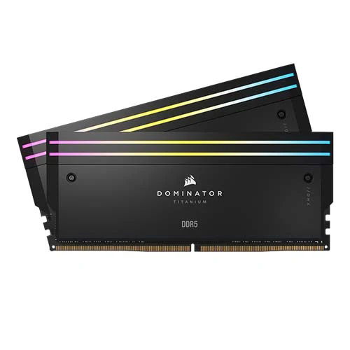 Corsair Dominator Titanium RGB 32GB (2 x 16GB) DDR5 7200MT/s DIMM Memory with Heat Spreader - Black