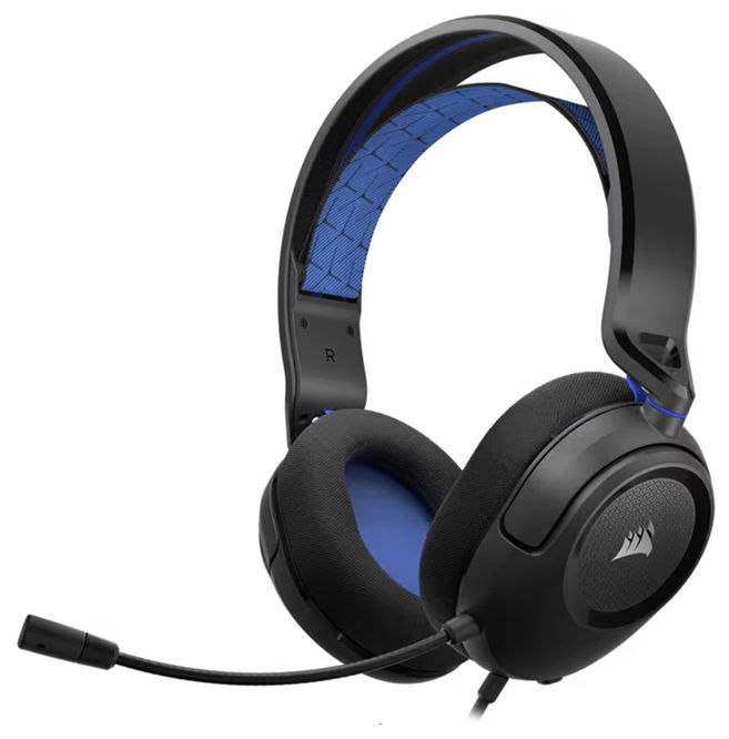 Corsair HS35 V2 3.5mm Overhead Wired Stereo Gaming Headset - Blue
