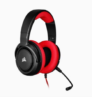 Corsair HS35 3.5mm Over-ear Wired Stereo Headset with Noise Canceling - Red