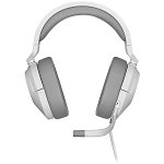 Corsair HS55 3.5mm Over-ear Wired Stereo Gaming Headset with Surround Sound - White