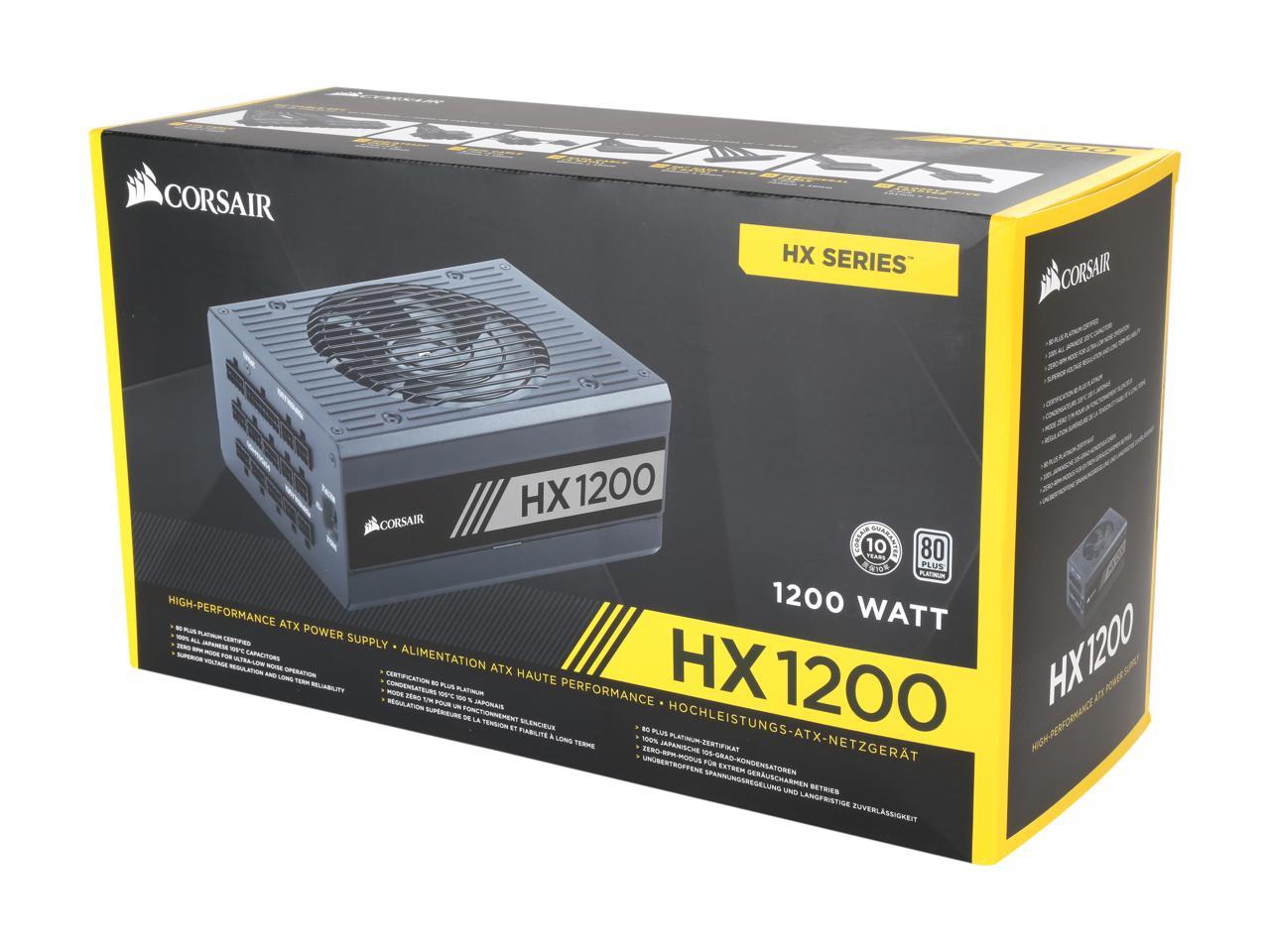 CORSAIR HX1200 1200W PC電源ユニット [80PLUS PLATINUM] RTX