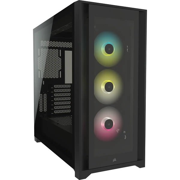 Corsair iCUE 5000X RGB Tempered Glass ATX Mid Tower Case - Black