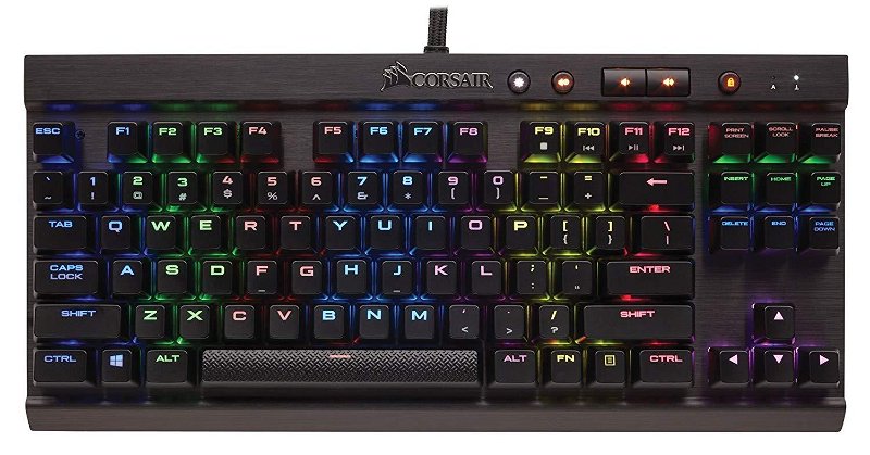 Corsair K65 LUX RGB Compact Mechanical Gaming Keyboard - Cherry MX RGB Red
