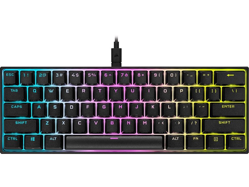 Corsair K65 RGB Mini 60% Mechanical Gaming Keyboard - Cherry MX Speed Black