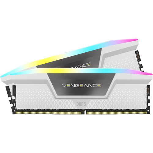 Corsair Vengeance RGB 32GB (2 x 16GB) DDR5 6400MT/s DIMM Memory with Heat Spreader - White