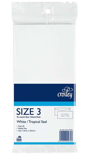 Croxley Size 3 Tropical Seal DLE Envelope - 20 Pack