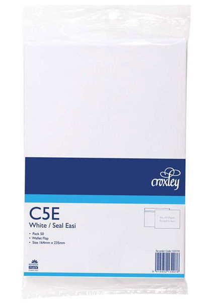 Croxley C5E Seal Easi Wallet Envelope - 50 Pack