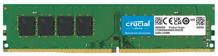 Crucial 16GB DDR4 3200MHz UDIMM Memory