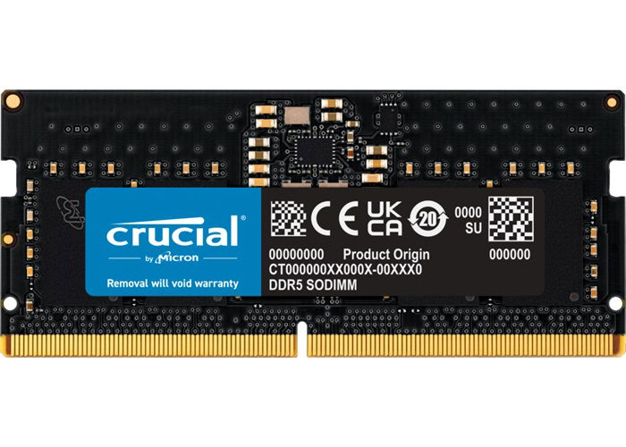 Crucial 8GB DDR5 5600MHz C46 SODIMM Laptop Memory