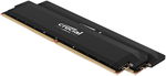 Crucial Pro 32GB Kit (16GBx2) DDR5 6000MHz CL36 UDIMM OC Gaming Memory Module - Black