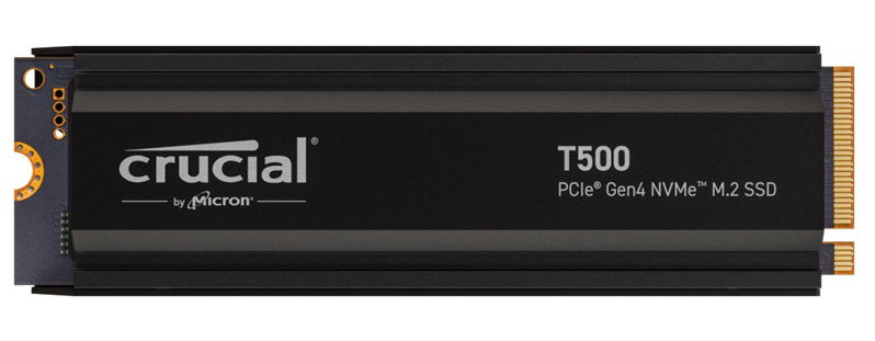 Crucial T500 1TB NVMe PCIe M.2 2280 Solid State Drive with Heatsink