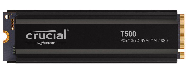 Crucial T500 2TB NVMe PCIe M.2 2280 Solid State Drive with Heatsink