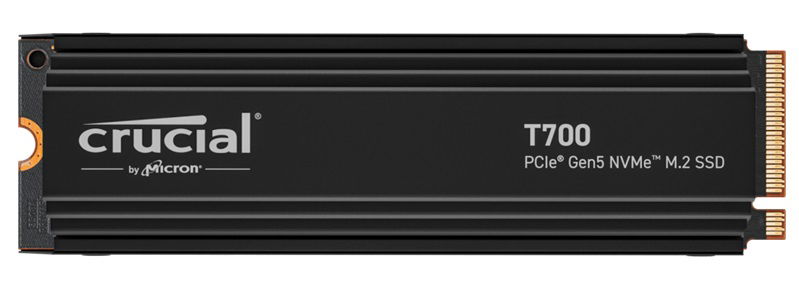 Crucial T700 1TB NVMe PCIe M.2 2280 Solid State Drive with Heatsink