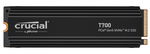 Crucial T700 4TB NVMe PCIe M.2 2280 Solid State Drive with Heatsink