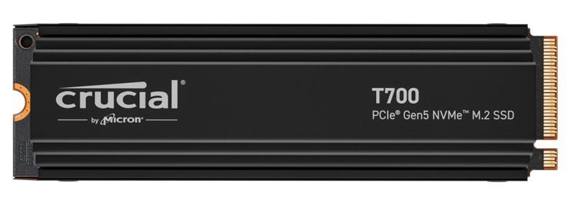 Crucial T700 4TB NVMe PCIe M.2 2280 Solid State Drive with Heatsink
