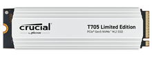 view Crucial T705 2TB NVMe PCIe5 M.2 2280 Solid State Drive with Limited Edition White Heatsink