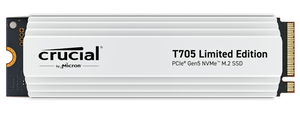 Crucial T705 2TB NVMe PCIe5 M.2 2280 Solid State Drive with Limited Edition White Heatsink