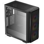 DeepCool CG540 Tempered Glass ATX Mid Tower Case with No PSU - Black