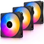 DeepCool RF120 FS-3 in 1 RGB Case Cooling Fan - 3 Pack