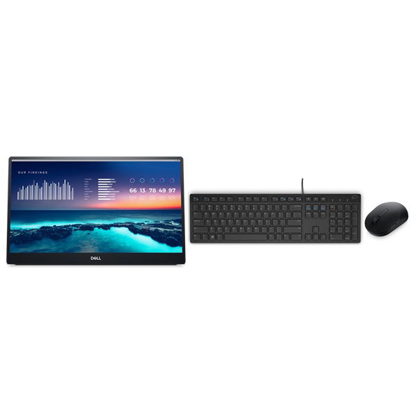 Dell P1424H 14 Inch 1920 x 1080 6ms Portable IPS Monitor - USB-C + Bonus Keyboard & Mouse