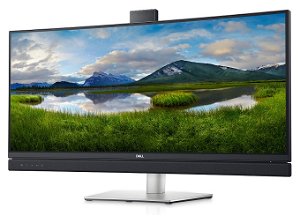 Dell C3422WE 34 Inch 3440 x 1440 8ms 300nit IPS Video Conferencing Curved Monitor with Built-in Speakers, Camera & USB-C Hub - HDMI, DisplayPort, USB-C