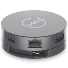 view Dell DA305 6-in-1 USB-C Multiport Adapter with 90W Power Delivery - 2x USB-A, 1x USB-C, 1x HDMI, 1x DisplayPort, 1x RJ-45