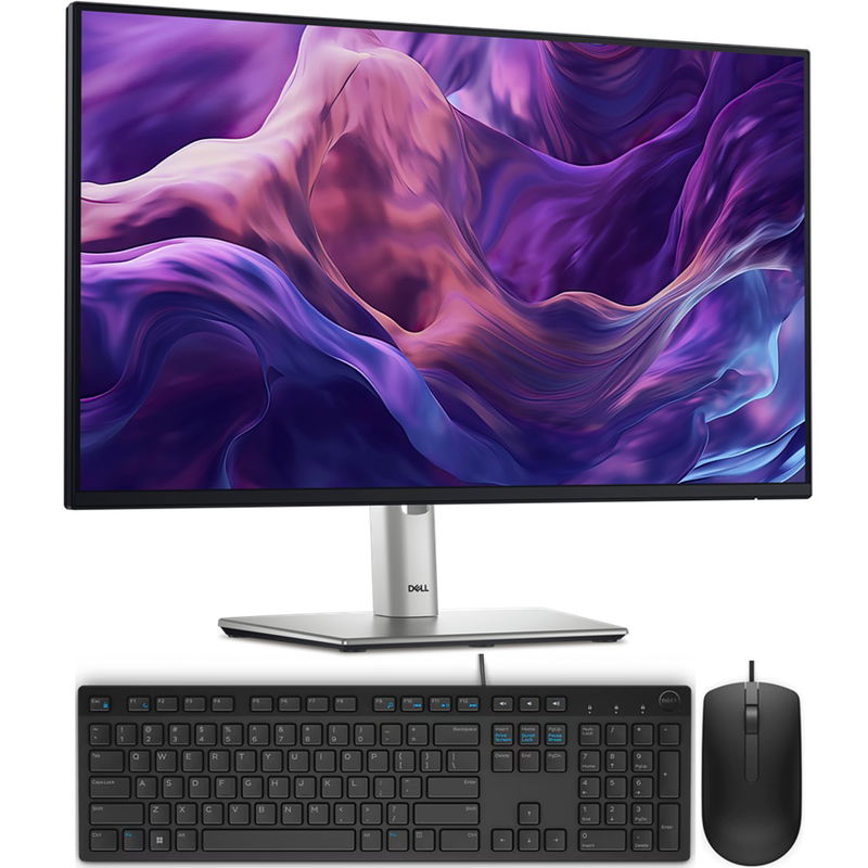 Dell P-Series P2425H 23.8 Inch 1920x1080 5ms 100Hz IPS Monitor - HDMI, DisplayPort, VGA, USB-C + Bonus Keyboard & Mouse