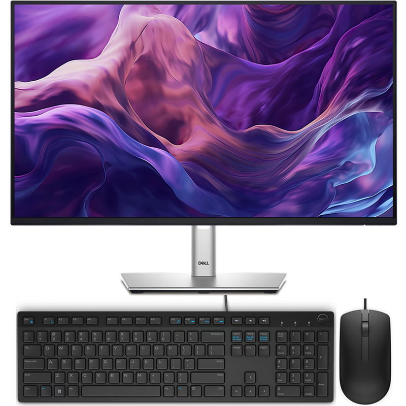 Dell P-Series P2425HE 23.8 Inch 1920x1080 5ms 100Hz IPS Monitor with USB Hub - HDMI, DisplayPort, USB-C + Bonus Keyboard & Mouse