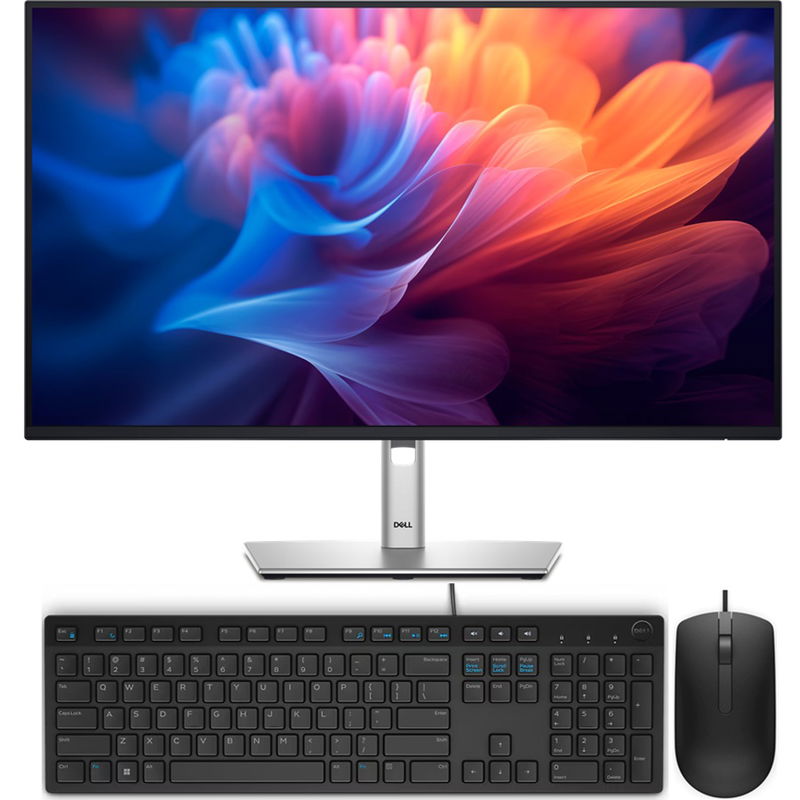 Dell P-Series P2725H 27 Inch 1920x1080 5ms 100Hz IPS Monitor - HDMI, DisplayPort, VGA, USB-C + Bonus Keyboard & Mouse