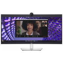 view Dell P3424WEB 34 Inch 3440 x 1440 5ms 60Hz IPS Curved Video Conferencing Monitor with Speakers, Webcam & USB Hub - HDMI, DisplayPort, USB-C