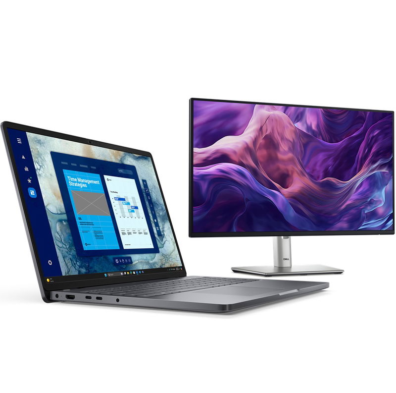 Dell Pro 16 PC16250 16 Inch Intel Core 5 120U 16GB RAM 512GB SSD Laptop with Windows 11 Pro + Dell 23.8" Monitor