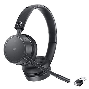 Dell Pro WL5022 Bluetooth Overhead Wireless Stereo Headset with Noise Cancelling - Black