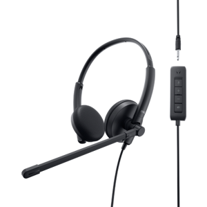 Dell WH1022 USB Overhead Wired Stereo Headset with Noise Cancelling - Black